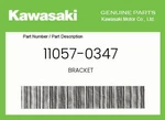 Kawasaki Genuine Bracket 11057-0347 New. Price: $15.81.