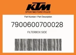 Ktm Genuine Filterbox Side - 7900600700028 New. Price: $16.53.