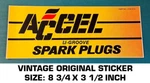 Accel U-groove Spark Plugs Vintage Original Decal Sticker Performance-engine Used. Price: $7.29.