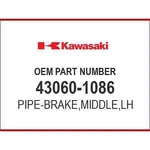 Kawasaki Pipe-brake,middle,lh 43060-1086 Oem New. Price: $31.38.