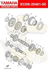 Yamaha BEARING(1YW) 93306-20461-00 Oem New. Price: $28.97.
