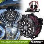 Black Rsd Air Cleaner Red Intake Filter For Harley Fat Boy Touring Electra Glide New. Price: $99.10.
