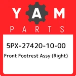 5PX-27420-10-00 Yamaha Front Footrest Assy (right) 5PX274201000, New Genuine Oem. Price: $544.98.