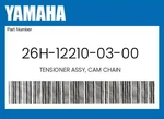 Yamaha Genuine Tensioner Assy, Cam Chain 26H-12210-03-00 New. Price: $190.39.