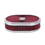12" Oval Super Flow Thru Air Cleaner Washable Sbc Chevy Ford 5-1/8 Carb Neck New. Price: $31.50.
