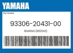 Yamaha Genuine Bearing (B6204Z) 93306-20431-00 New. Price: $41.82.