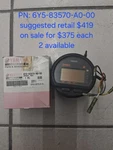 6Y5-83570-A0-00 Yamaha Speedometer New. Price: $275.00.
