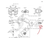 Genuine Oem Kawasaki Ninja Sticker Side Left Cowl Says "H2R" 56054-2203 New. Price: $36.14.