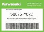 Kawasaki Genuine Pattern,rear,rh 56075-Y072 New. Price: $60.58.