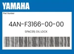 Yamaha Genuine Spacer, Oil Lock 4AN-F3166-00-00 New. Price: $10.23.