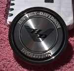 Harley Davidson Forged Billet Alum. Air Cleaner Cover Medallion Trim Insert #3 Used. Price: $150.00.