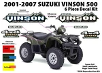 Suzuki Vinson 500 4X4 Oem Atv Tank Decal Sticker Emblem King Quadrunner Lta New. Price: $39.99.