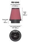 K&n RU-1041 Replacement Cold Air Intake Filter Clamp Check Dimensions New. Price: $74.99.