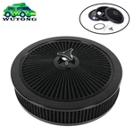 14" X 3" Black Round High Flow Thru Washable Air Cleaner Drop Base For Sbc Bbc New. Price: $43.85.