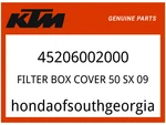 Ktm Oem Part 45206002000 Filter Box Cover 50 Sx 09 New. Price: $12.93.