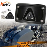 Black Curved Laydown License Plate Bracket W/ Frame For Harley Dyna 3 Hole Mount New. Price: $20.05.
