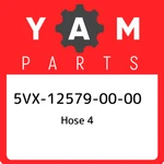 5VX-12579-00-00 Yamaha Hose 4 5VX125790000, New Genuine Oem Part. Price: $50.40.