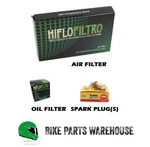 Kawasaki Z 750 M Abs 2007-2014 Hiflo Oil Air Filter Spark Plugs Service Kit New. Price: $145.84.
