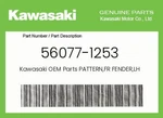 Kawasaki Genuine Pattern,fr Fender,lh 56077-1253 New. Price: $27.55.